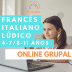 Curso Francés Italiano Lúdico 4 a 7 8 a 11 años Online Grupal PensarisKids