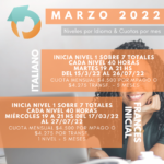 Cuotas Idiomas Adults Marzo 2022